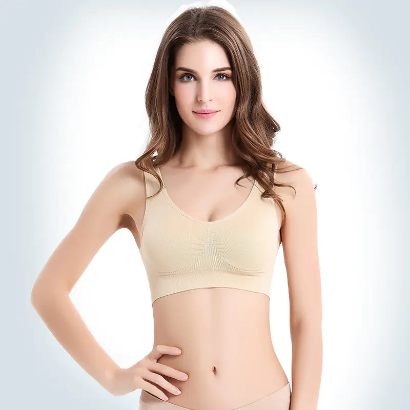 Plus Size Seamless Comfort Yoga Sports Bra Tank Top